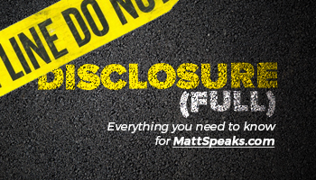 mattspeaks website disclosure